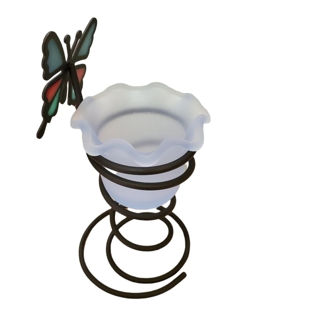 NIB Spiral Butterfly votive Candle Holder P7492 - Picture 4 of 6